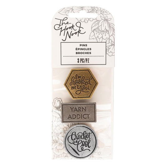 The Hook Nook Metal Pin Set 3/Pkg