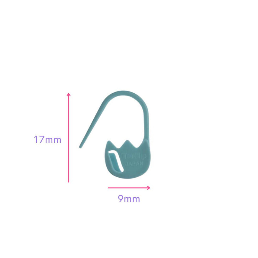 Tulip Stitch Markers Small Blue Measurements