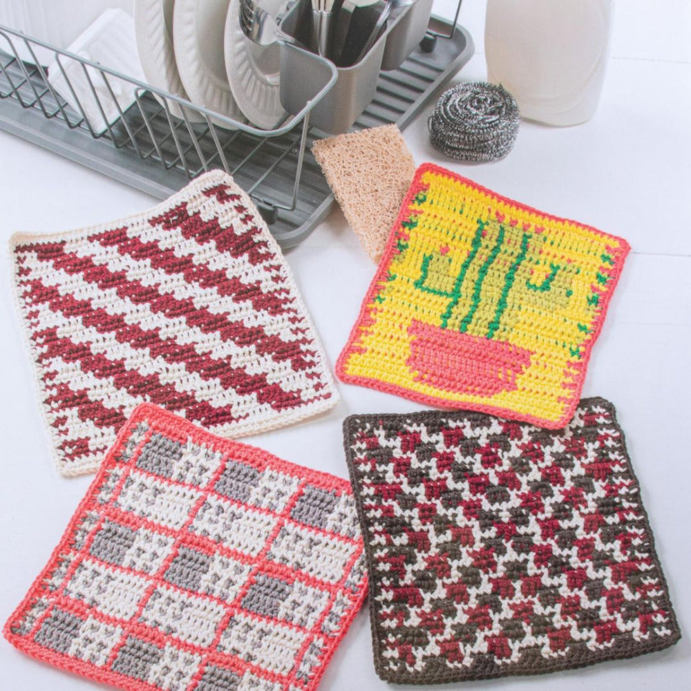 Annie's Crochet Waterfall Crochet Charts for Dishcloths