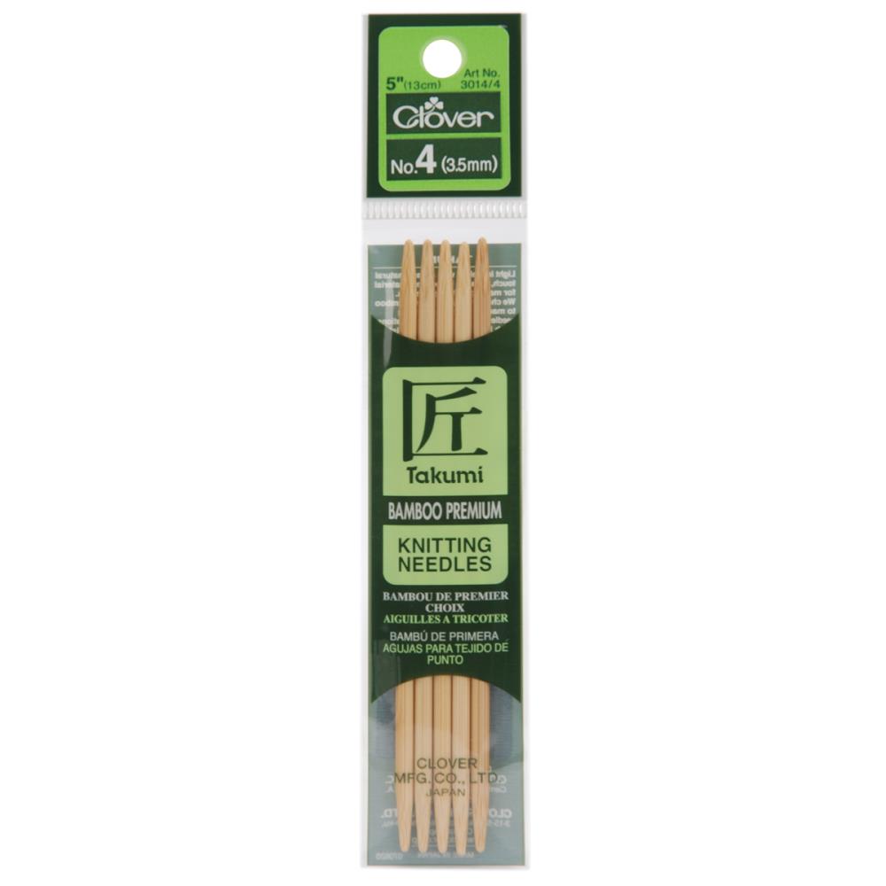 Clover Takumi Bamboo Double Pointed Knitting Needles 3.5mm/13cm