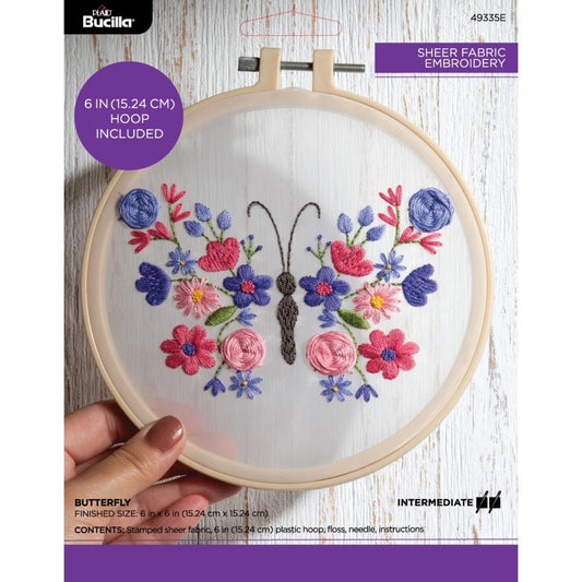49335E Bucilla Butterfly Embroidery Kit
