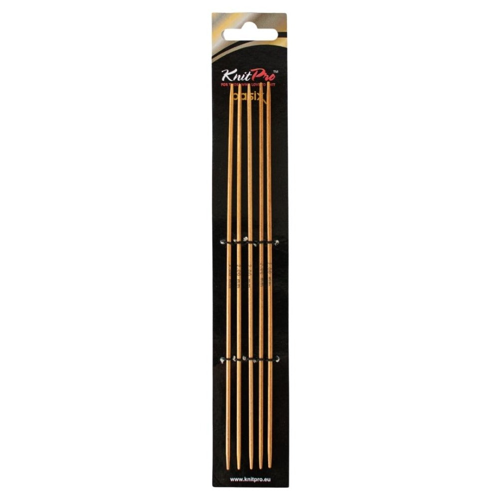 KnitPro Basix Beechwood Double Pointed Knitting Needles 2.0mm/20cm