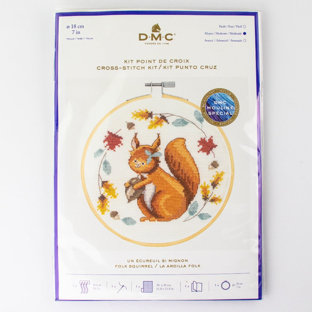 DMC BK1926 Folk Squirrel Counted Cross Stitch Stitch