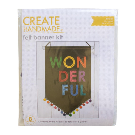 Wonderful Beginner's Felt Applique Banner Kit