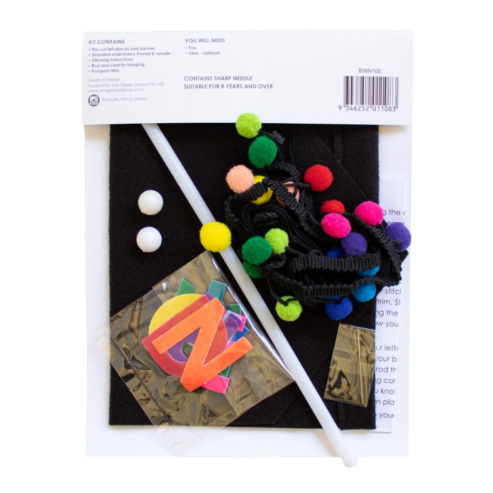 Wonderful Beginner's Felt Applique Banner Kit