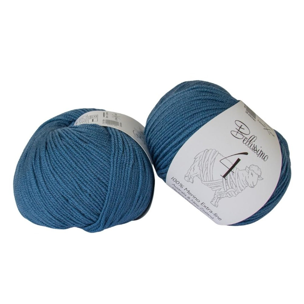 Bellissimo Extra Fine Merino 4 Ply 408 Denim