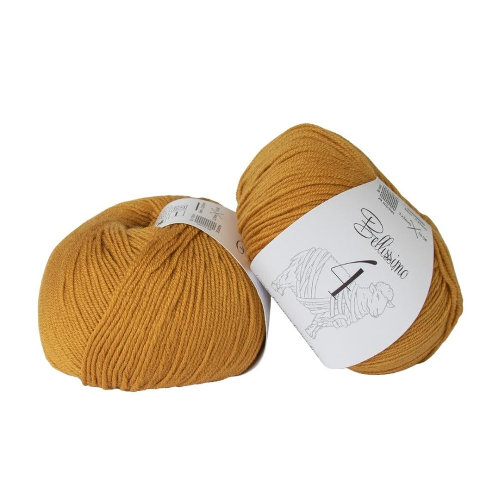 Bellissimo Extra Fine Merino 4 Ply 417 Mustard