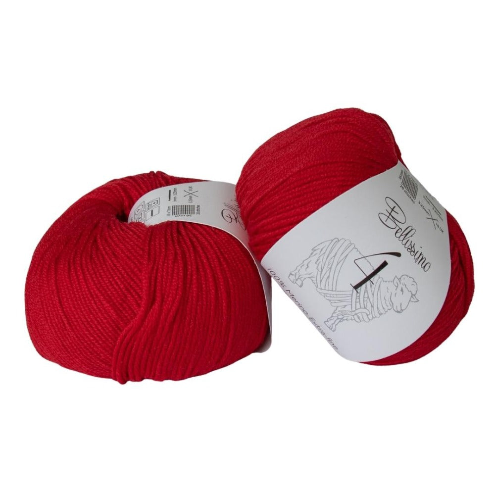 Bellissimo Extra Fine Merino 4 Ply 421 Dark Red