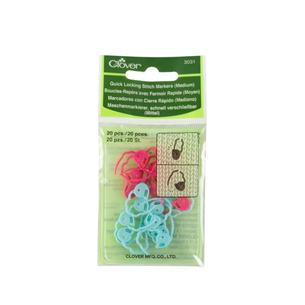Clover 3031 Quick Locking Stitch Markers Medium