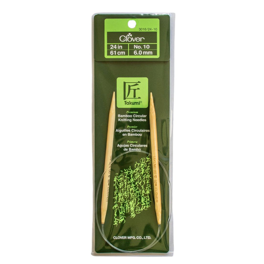 Clover Takumi Bamboo Fixed Circular Knitting Needle 6.00mm/61cm