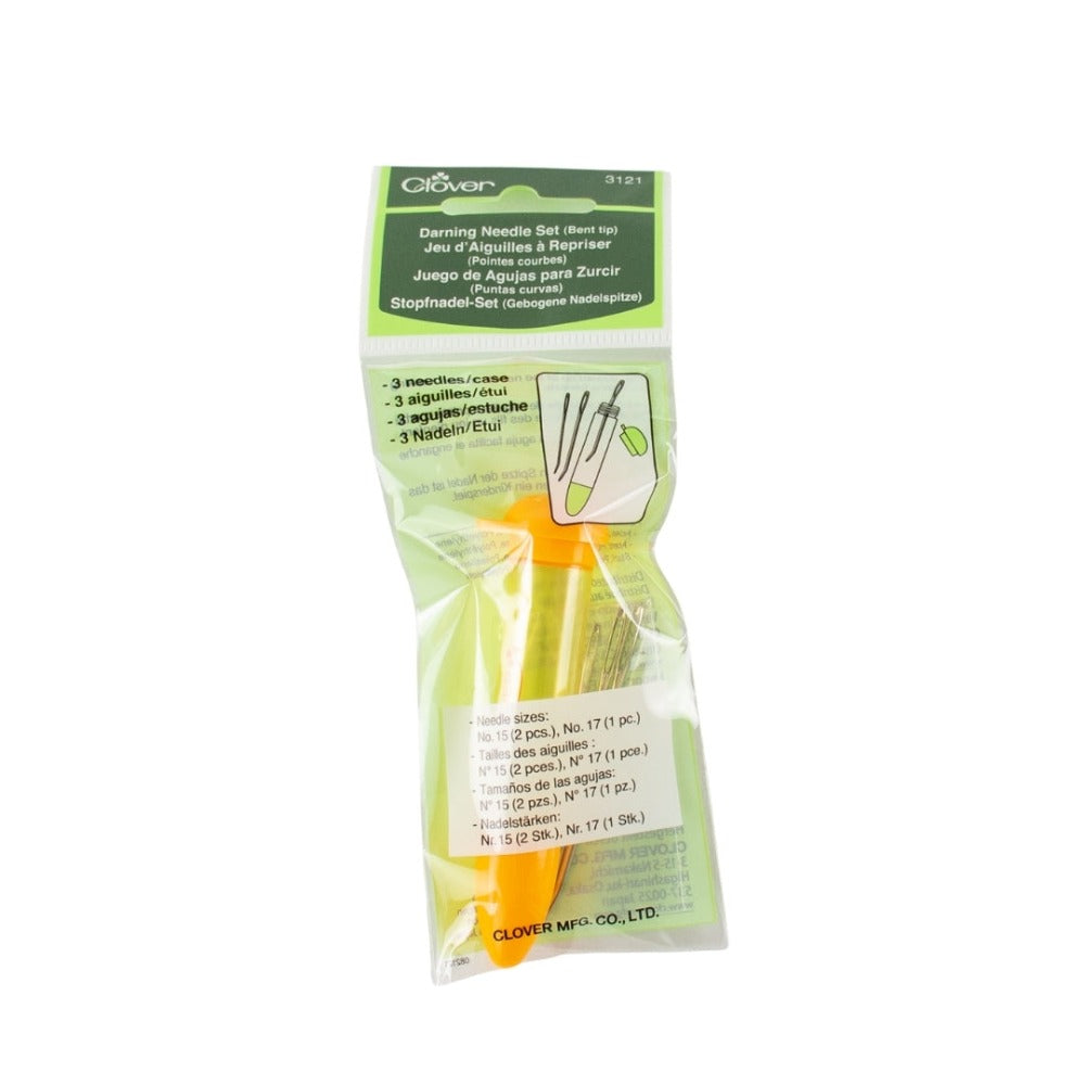 Clover 3121 Bent Tip Tapestry/Darning Needle Set with Carry Case Sizes 12/15