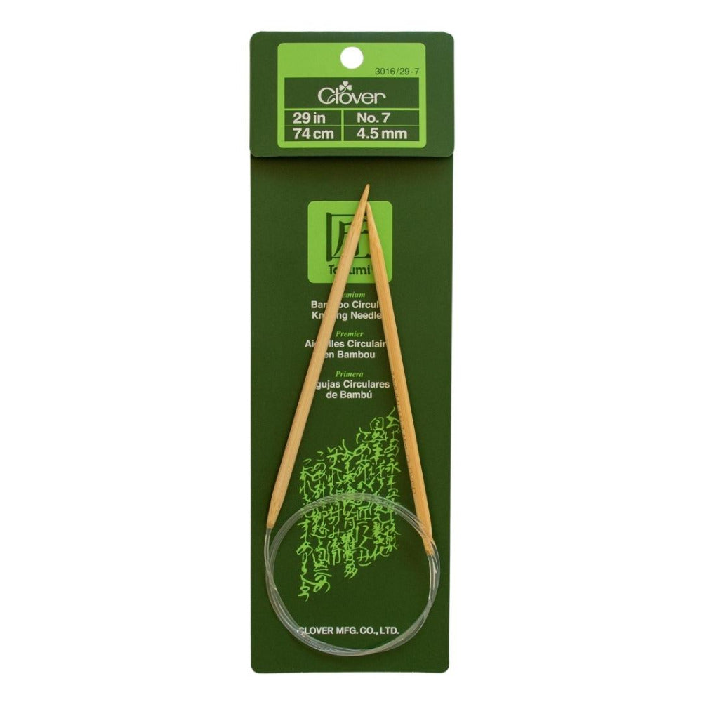 Clover Takumi Bamboo Fixed Circular Knitting Needle 4.5mm/74cm