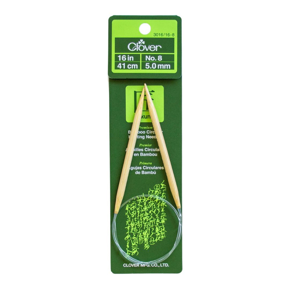 Clover Takumi Bamboo Fixed Circular Knitting Needle 5.0mm/41cm
