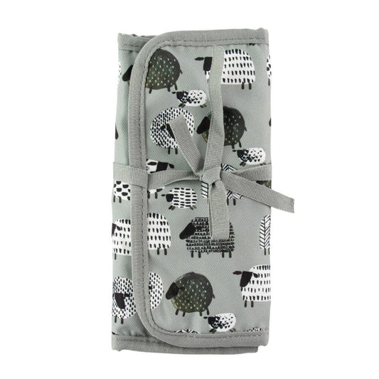 DMC Sheep Motif Crochet Case with Hooks Grey