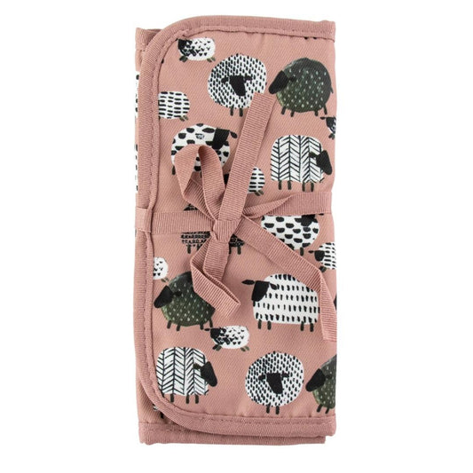DMC Sheep Motif Crochet Case with Hooks Pink
