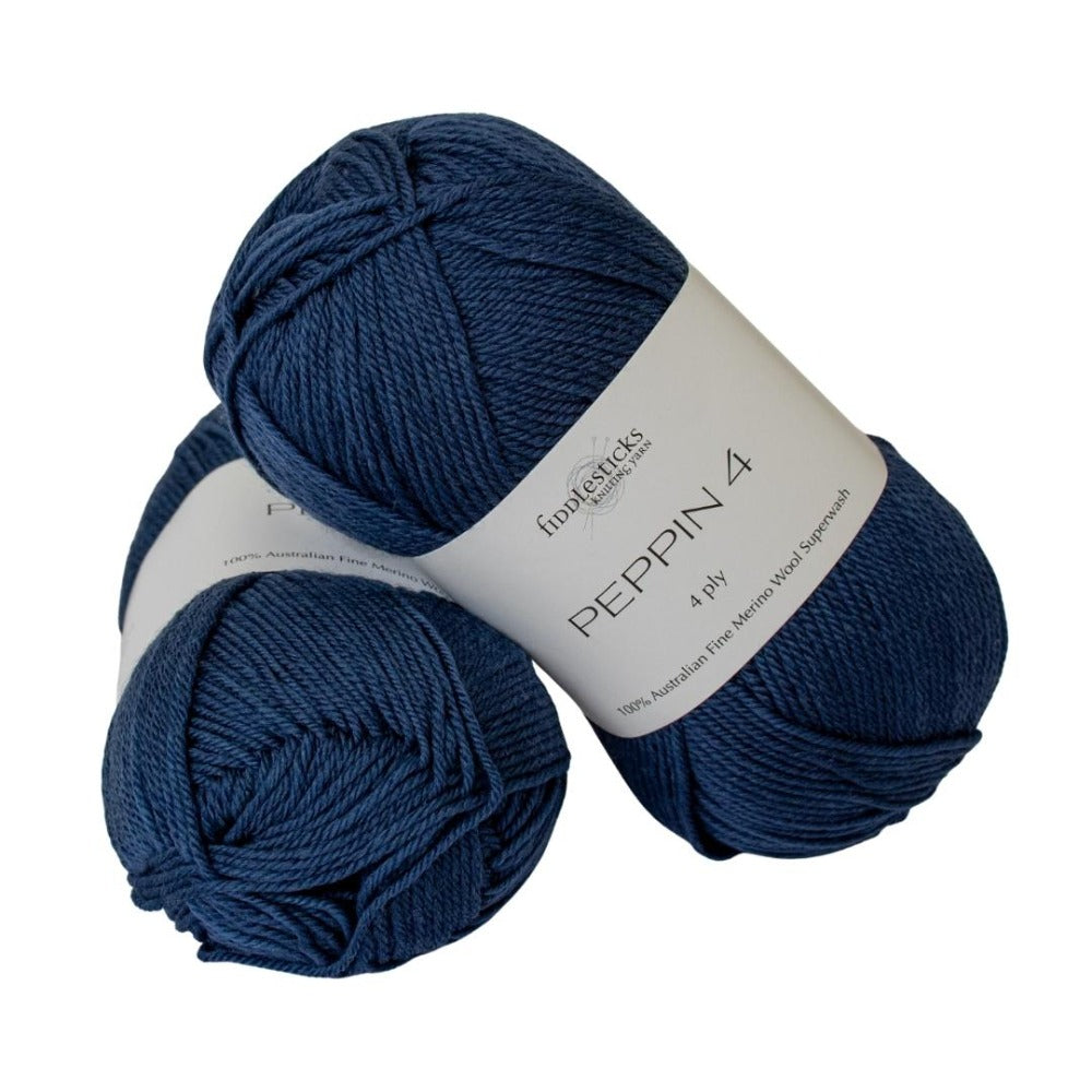 Fiddlesticks Peppin Fine Merino 4 Ply 418 Lapis