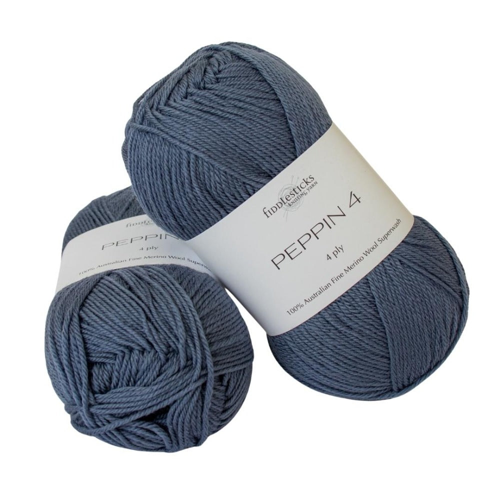 Fiddlesticks Peppin Fine Merino 4 Ply 419 Jeans