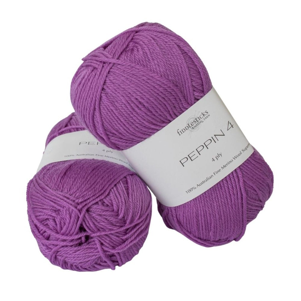 Fiddlesticks Peppin Fine Merino 4 Ply 422 Violet