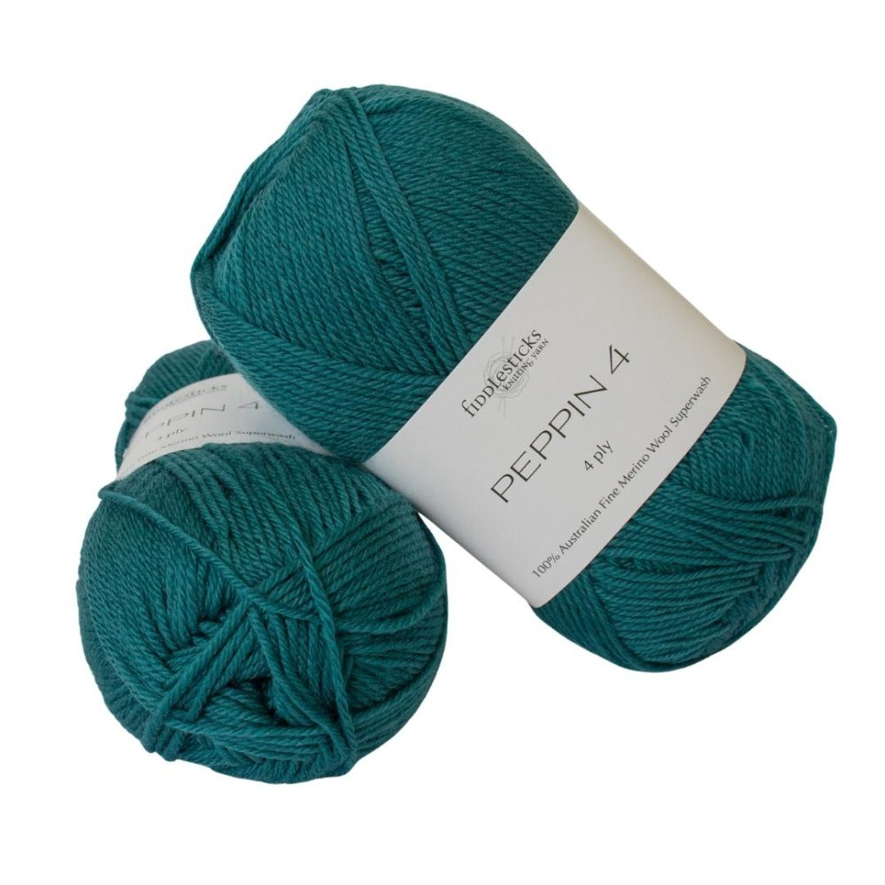 Fiddlesticks Peppin Fine Merino 4 Ply 433 Peacock