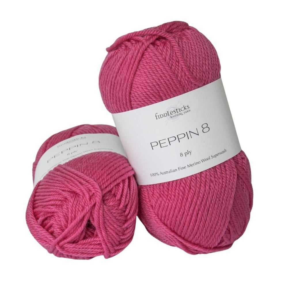 Fiddlesticks Peppin Fine Merino 8 Ply 809 Lipstick