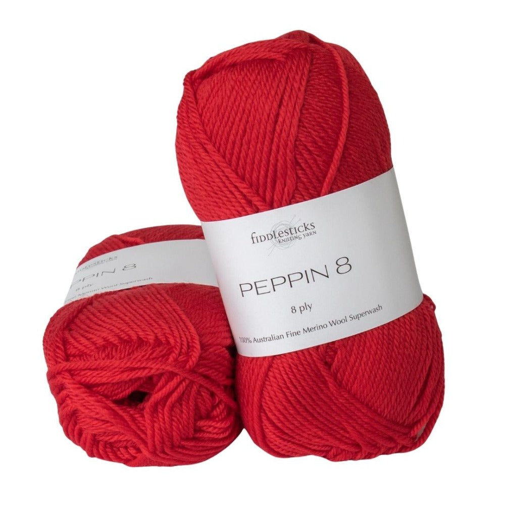 Fiddlesticks Peppin Fine Merino 8 Ply 812 Cherry