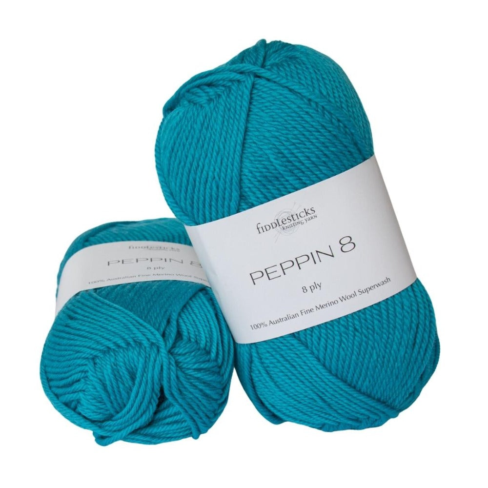 Fiddlesticks Peppin Fine Merino 8 Ply 817 Teal