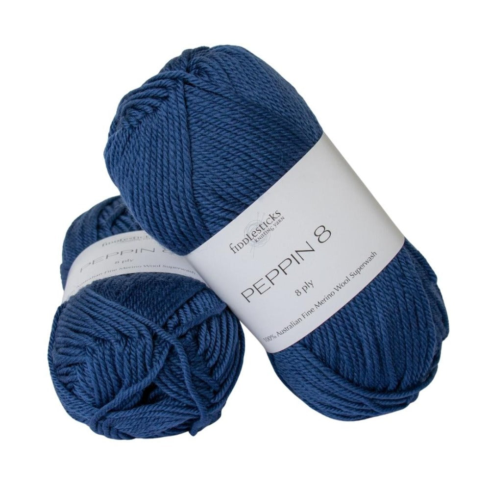 Fiddlesticks Peppin Fine Merino 8 Ply 818 Lapis