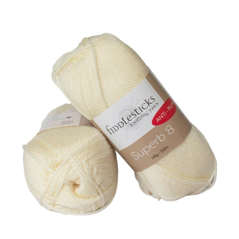 Fiddlesticks Superb 8 Ply 70002 Cream