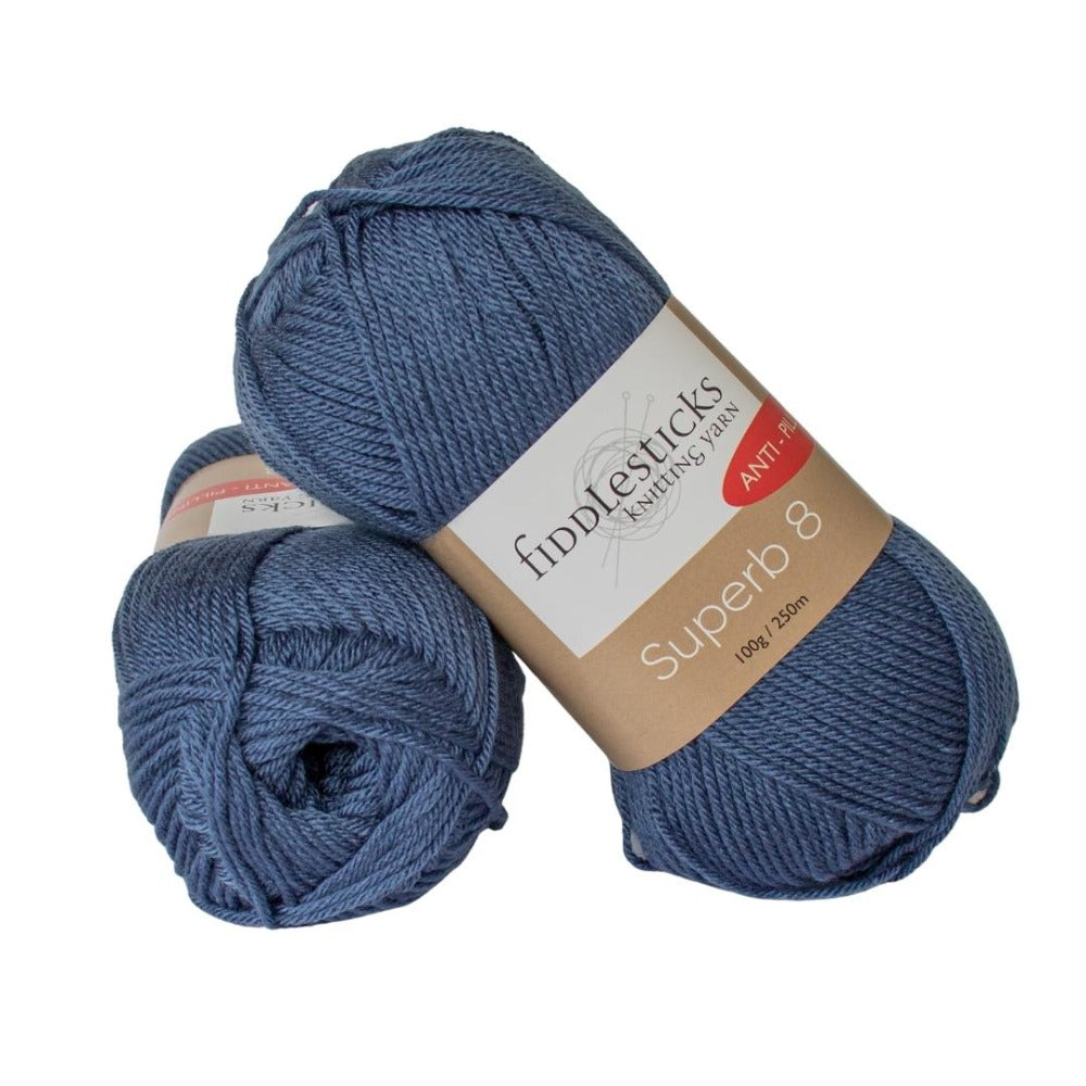 Fiddlesticks Superb 8 Ply 70018 Denim Blue