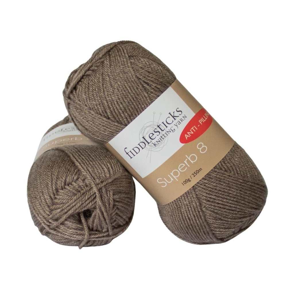 Fiddlesticks Superb 8 Ply 70028 Grey Brown