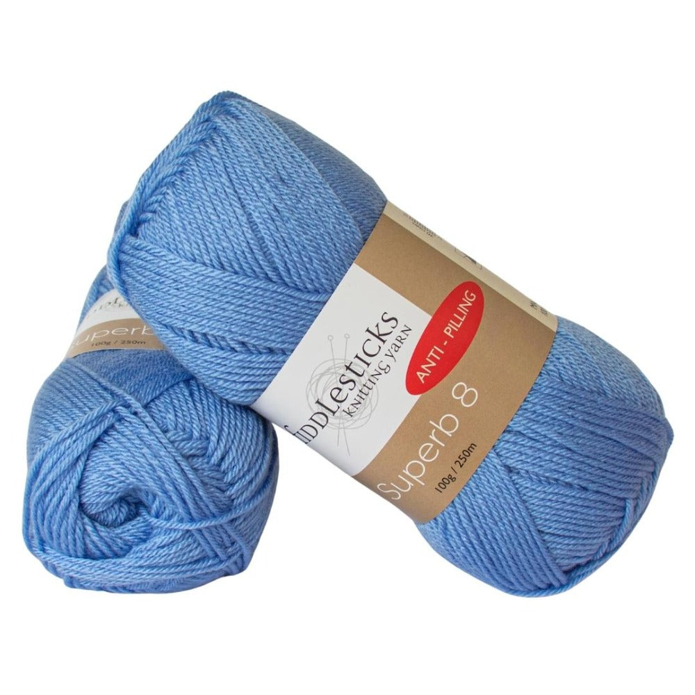 Fiddlesticks Superb 8 Ply 70035 Sky Blue