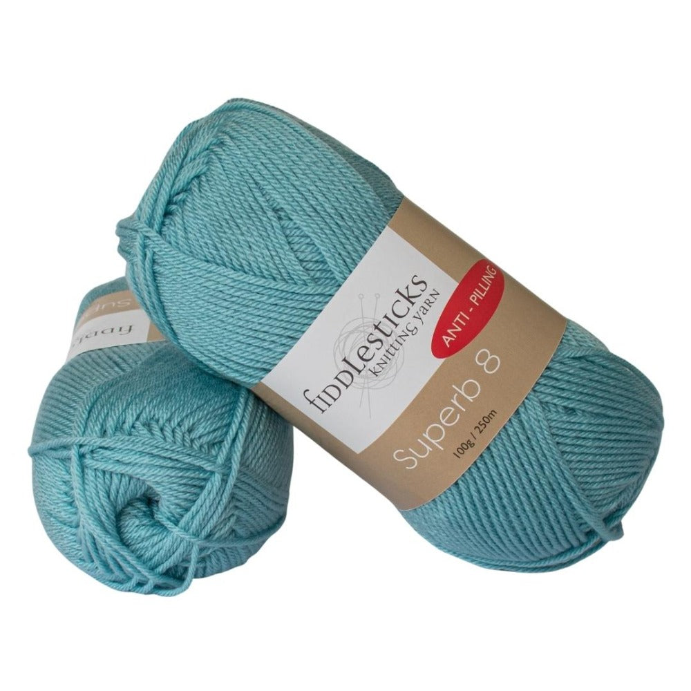 Fiddlesticks Superb 8 Ply 70039 Aqua