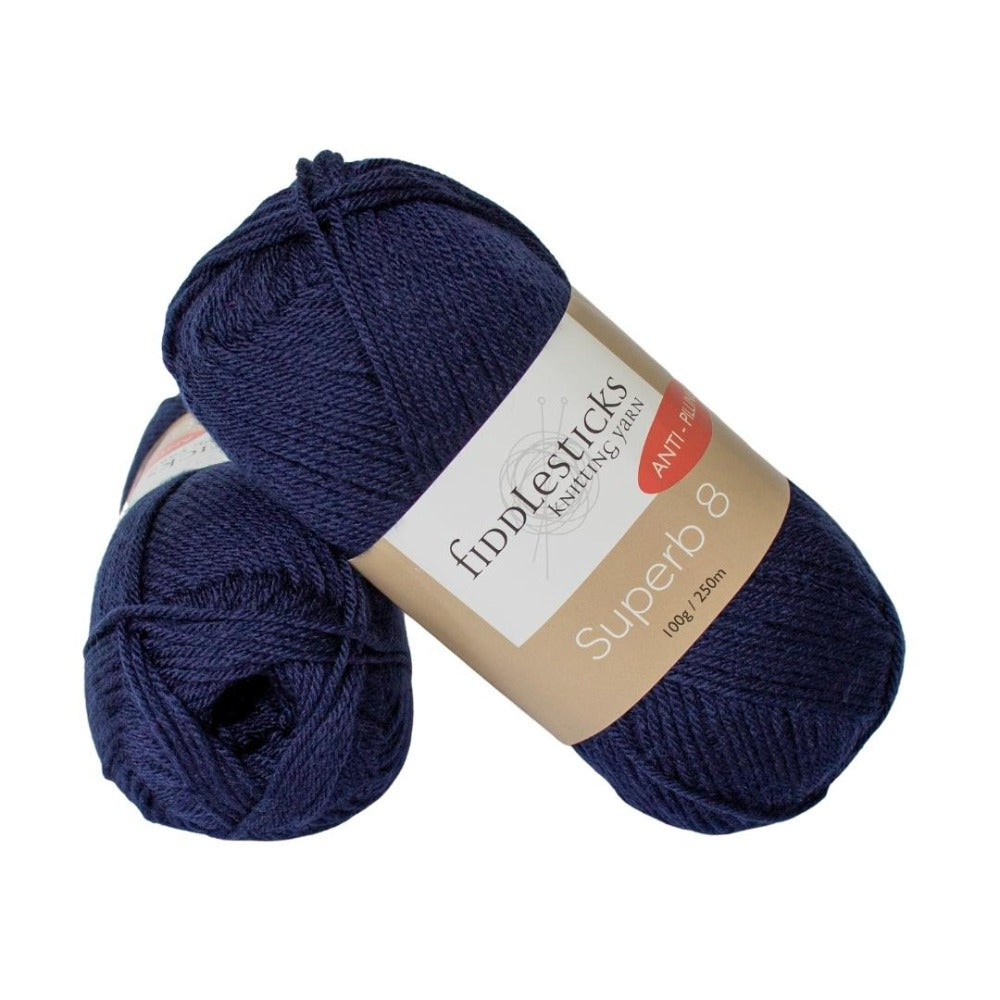 Fiddlesticks Superb 8 Ply 70040 Navy