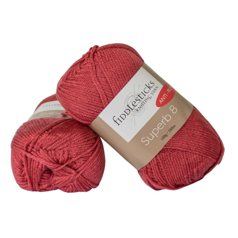 Fiddlesticks Superb 8 Ply 70044 Raspberry