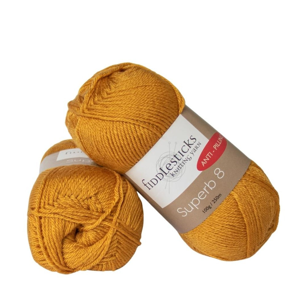 Fiddlesticks Superb 8 Ply 70058 Mustard Yellow