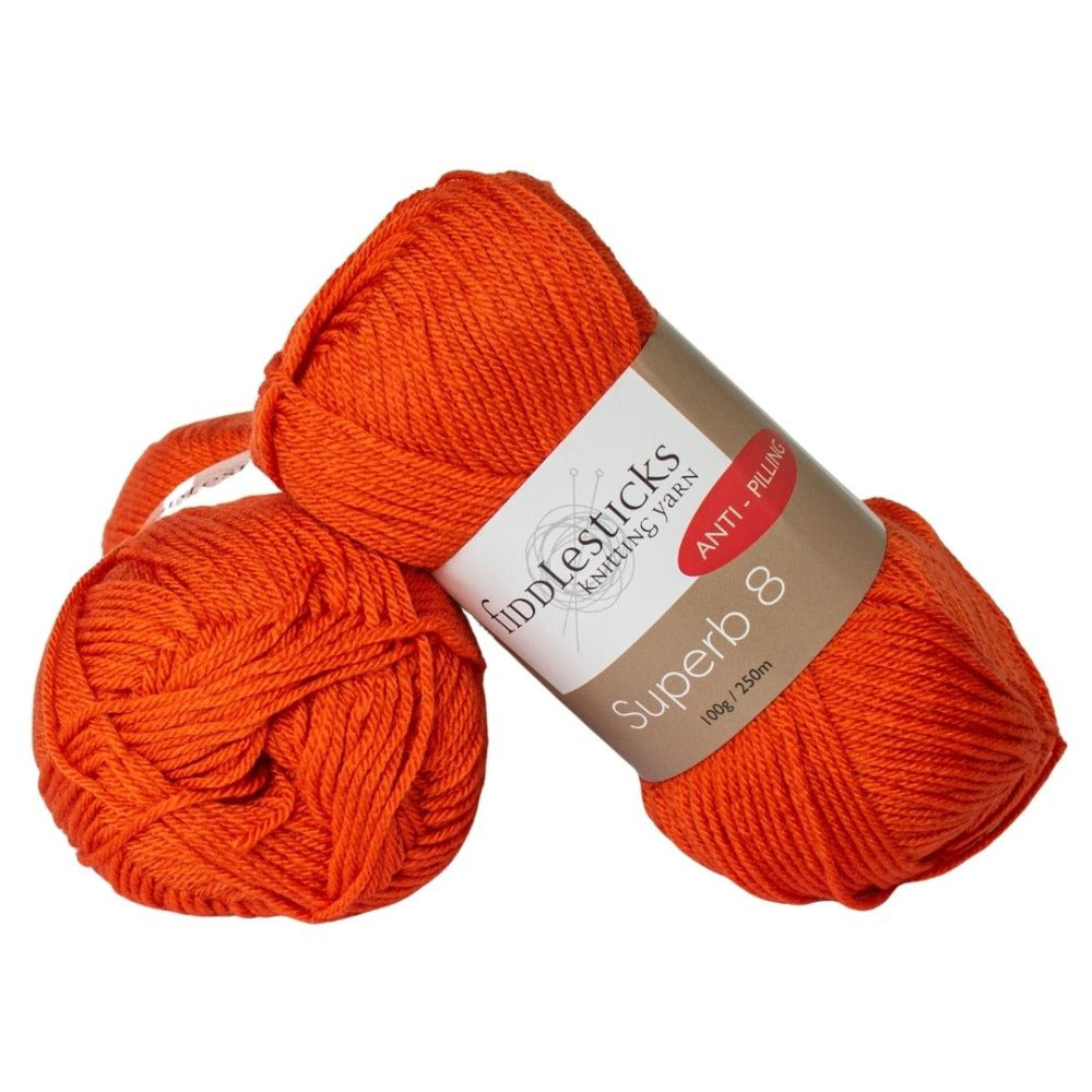 Fiddlesticks Superb 8 Ply 70059 Orange