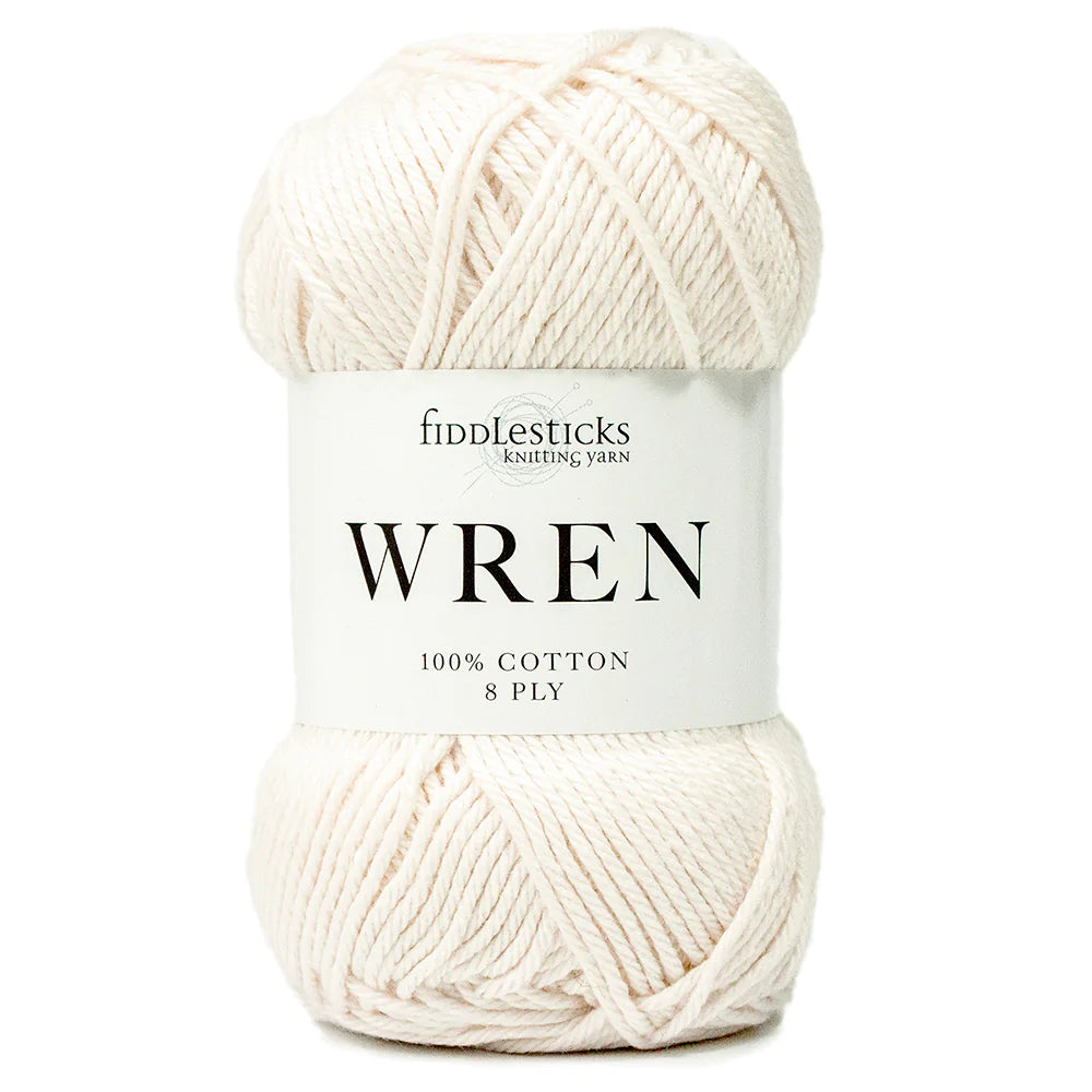 Fiddlesticks Wren 8 Ply Pure Cotton 003 Ivory