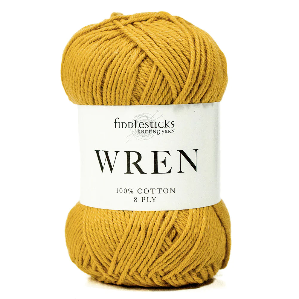 Fiddlesticks Wren 8 Ply Pure Cotton 007 Mustard