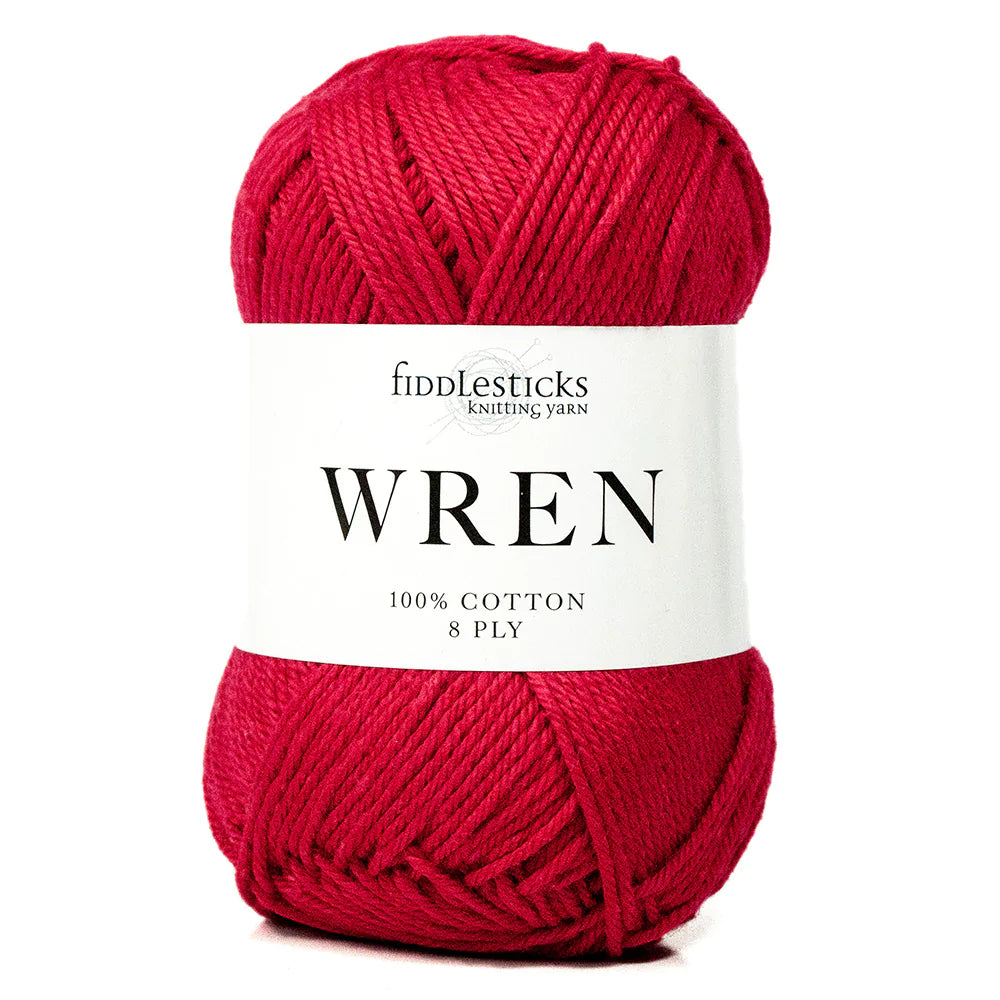 Fiddlesticks Wren 8 Ply Pure Cotton 018 Red