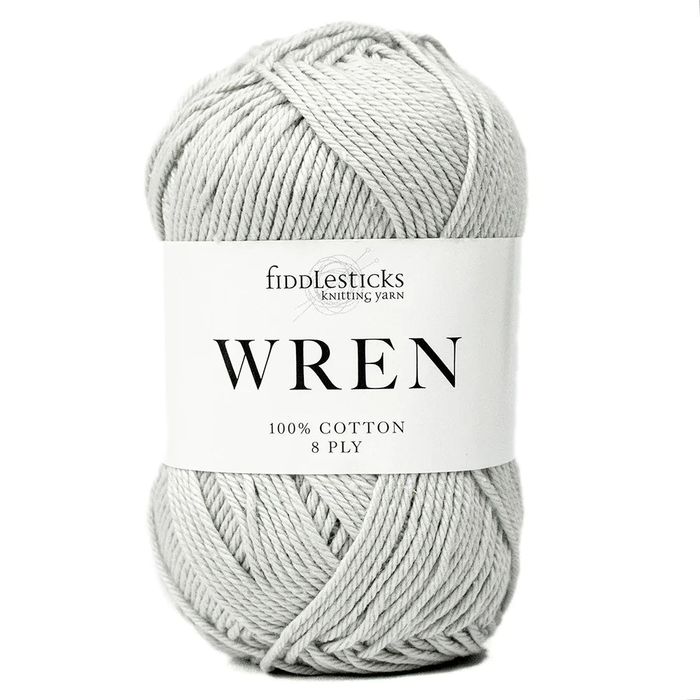 Fiddlesticks Wren 8 Ply Pure Cotton 020 Silver