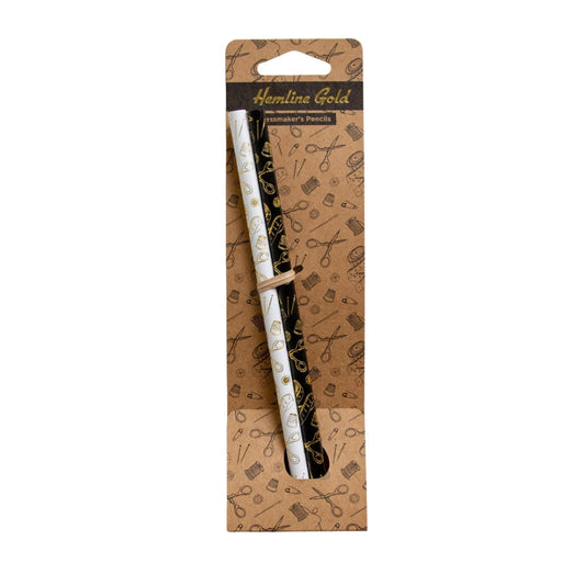 Hemline Gold Dressmaker's Pencils, Set of Two, packaging