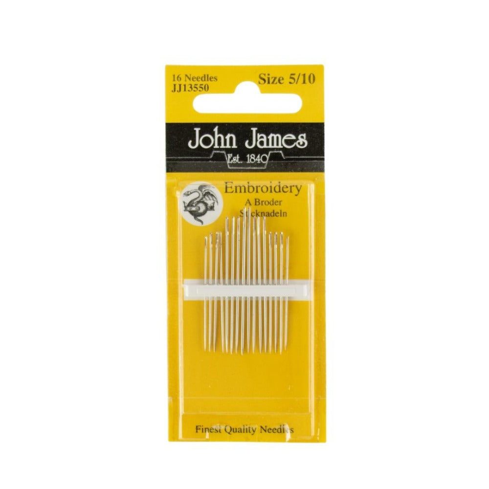 John James Embroidery/Crewel Needles Sizes 5-10