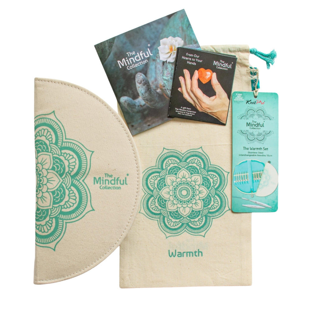KnitPro The Mindful Collection "The Warmth Set" of Interchangeable Circular Knitting Needle Tips -10cm, Cables and Accessories