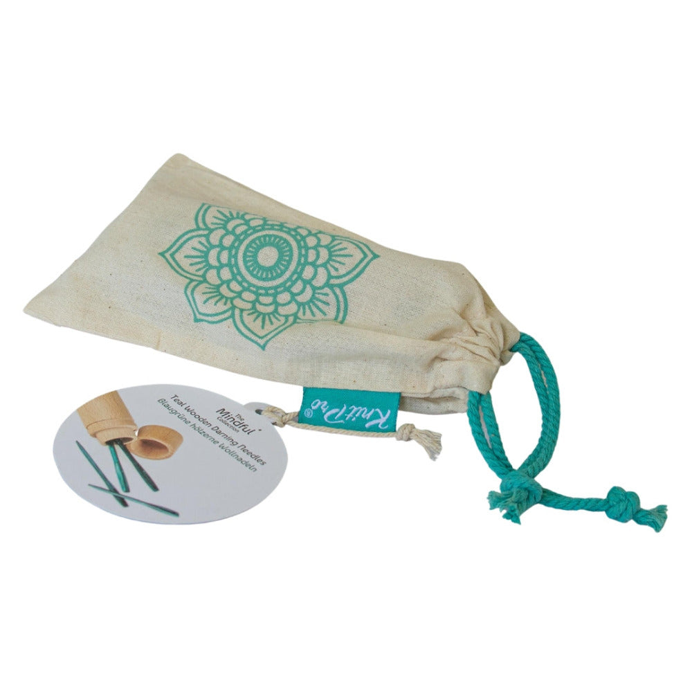 KnitPro 36635 The Mindful Collection Teal Wooden Darning Needles