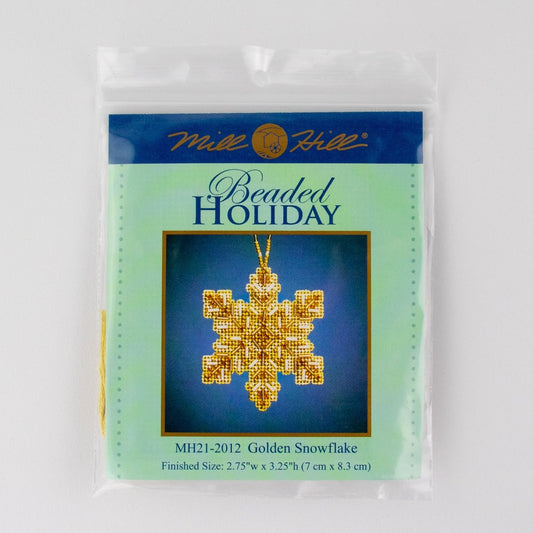 Mill Hill MH21-2012 Golden Snowflake Counted Cross Stitch Kit