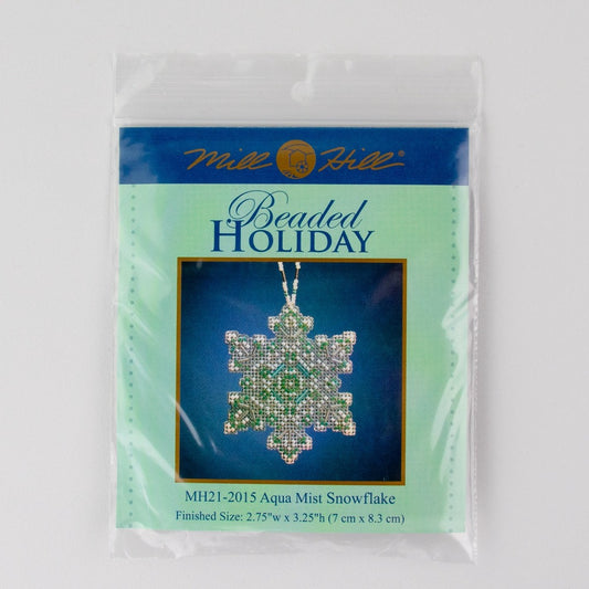 Mill Hill MH21-2015 Aqua Mist Snowflake Counted Cross Stitch