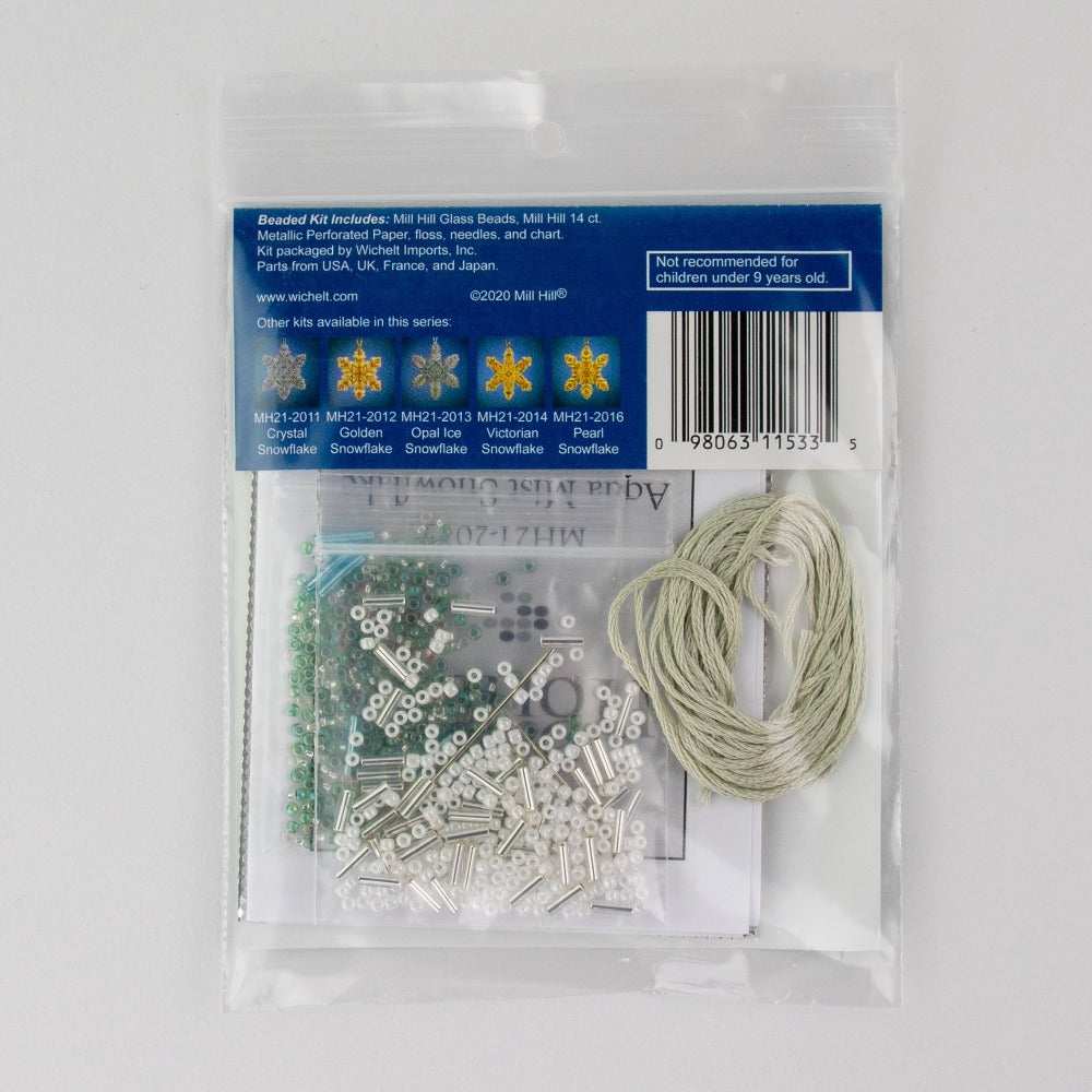 Mill Hill MH21-2015 Aqua Mist Snowflake Counted Cross Stitch