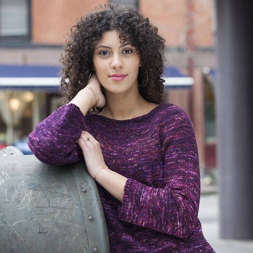 Malabrigo Book 18 "Rios and Washted" Magnolia Top Down Pullover