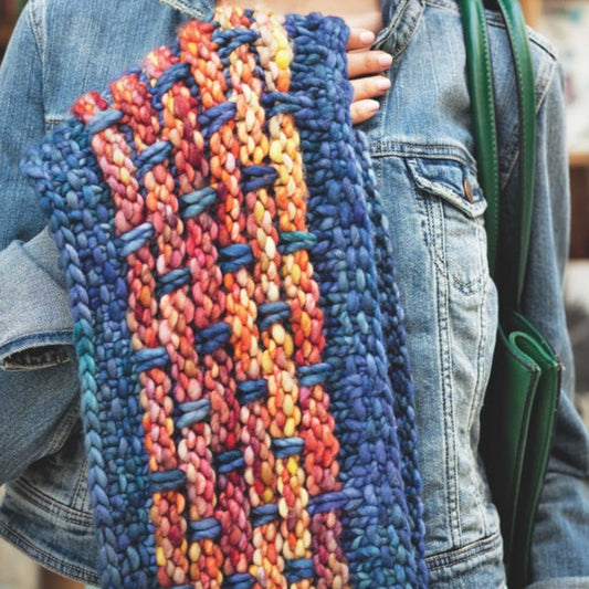 Malabrigo Book 7 "Rasta in Brooklyn" Dumbo Brick Stitch Cowl