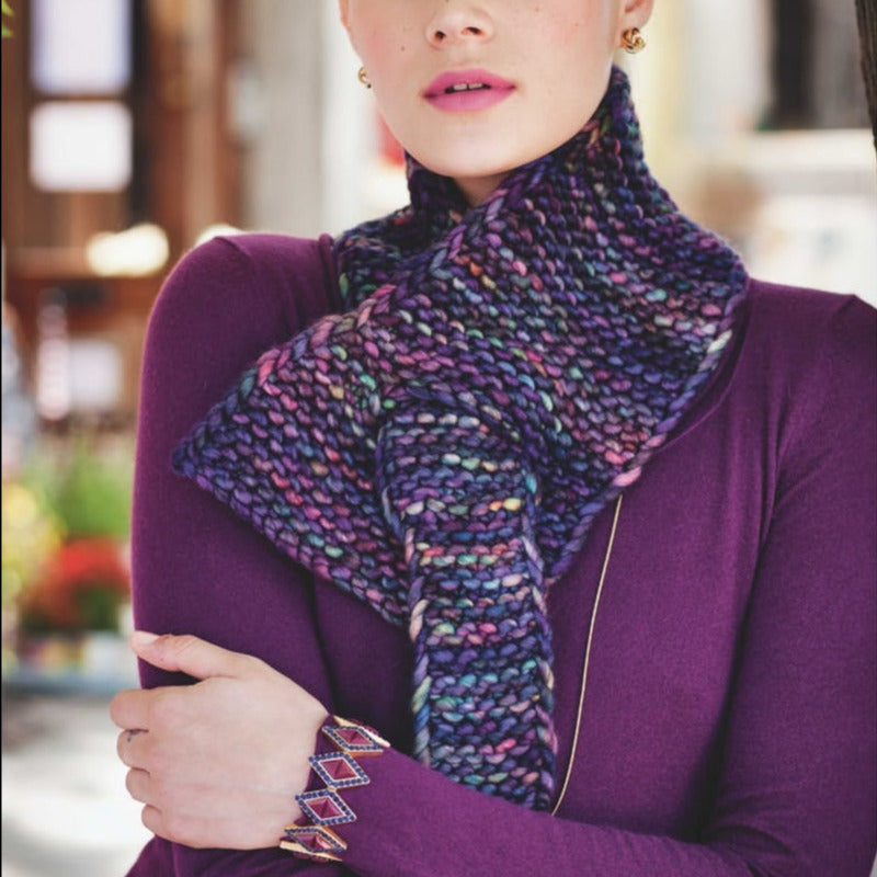 Malabrigo Book 7 "Rasta in Brooklyn" Carroll Gardens Keyhole Scarf